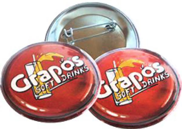 Button "Grapos Softdrinks", Dm 55 mm